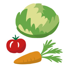 キャベツ　トマト　ニンジン