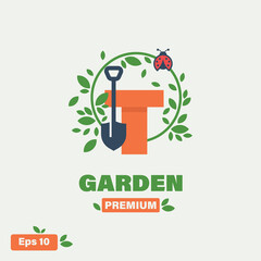 Garden Alphabet T Logo