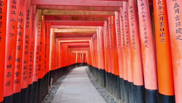 Fushimi Inari Shrine's fame torii at Kyoto,Japan
