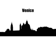 Obraz premium silhouette of venice city
