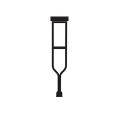Crutch icon logo template illustration