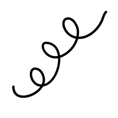 Obraz premium Abstract twirl scribble line