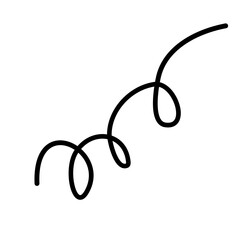 Abstract twirl scribble line