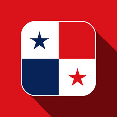Panama flag, official colors. Vector illustration.