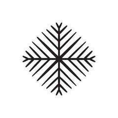 Christmas Mandala. Snowflake Mandala. Round Element For Coloring Book. Black Lines on White Background. Vector.
