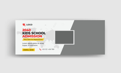 
Kids School Admission Facebook Cover Template


