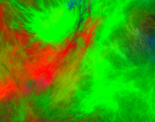 Abstract blur background. Fractal graphics. Red and green shades