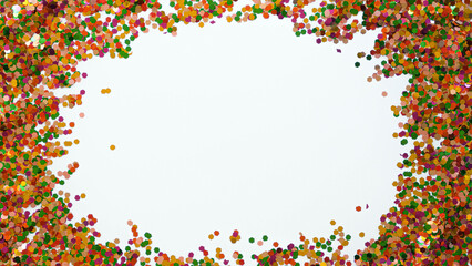 Background with colorful bright confetti and space for text