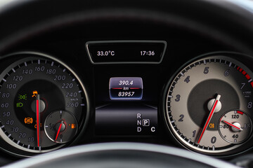 car​ instrument panel, car​ speed motor of​ night, car​ dashboard​ modern​ automobile...