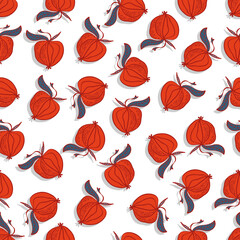 apples fruit vector seamless pattern