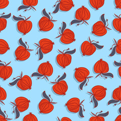 apples fruit vector seamless pattern