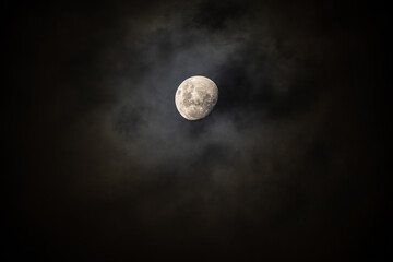 Naklejka na ściany i meble Moon in clouds