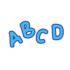 Doodle abc school hand drawn