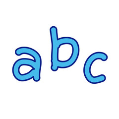 Doodle abc school hand drawn