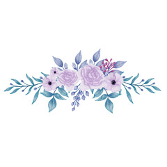 Floral watercolor bouquet illustration 