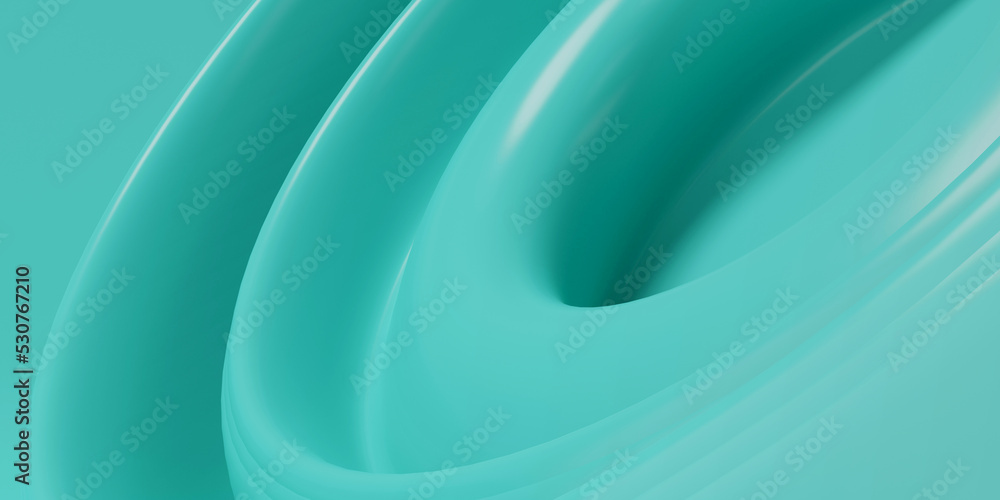Poster abstract green background. 3d render.