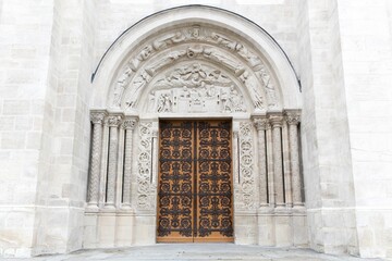 Entrance of the basilica Saint Denis in France
