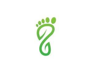 Foot Care Clinic Logo Concept sign symbol icon Element Design. Feet Podiatric Logotype. Vector illustration template