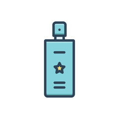 Color illustration icon for eau parfume