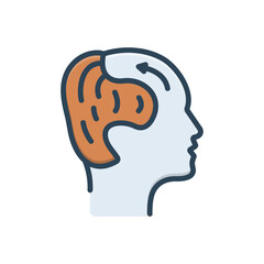 Color illustration icon for losses