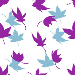 Autumn maple leaves seamless pattern