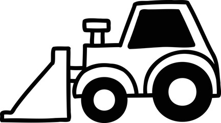 Hand Drawn tractor illustration