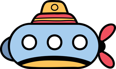 Hand Drawn submarine illustration