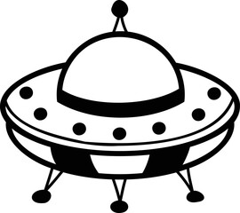 Hand Drawn ufo illustration