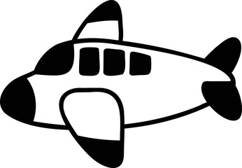 Hand Drawn airplane illustration