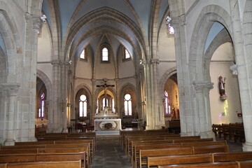 Eglise Saint Melaine, village de Moëlan sur Mer, département du Finistere, Bretagne, France