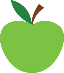 Green apple icon. Teacher day symbol. Fruit sign