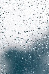 Bad weather in late summer, water drops background