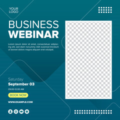 Business Webinar Design Social Media Post Background