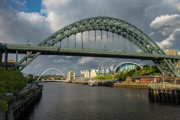Fototapeta na wymiar Tyne Bridge and Sage Centre in Newcastle