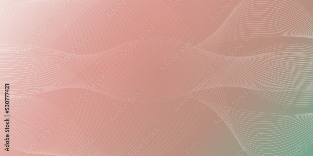 Poster white curving, wavy lines on purple and green modern style background - digitally generated futurist