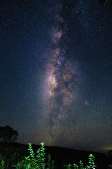 Milky Way in the dark night. Stars background.