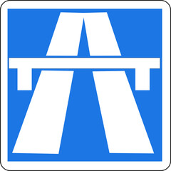 Panneau routier: Section d'autoroute