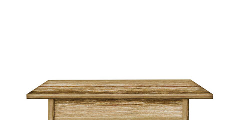 A Wooden table texture, wooden table on brown-colour isolated on background. used for display or example montage your products etc., 