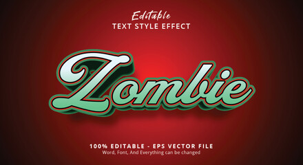 Zombie Text Style Effect, Editable Text Effect