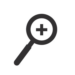 magnifier zoom in, zoom out symbol icon. vector illustration