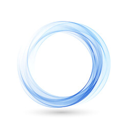 Abstract swirl energy circle Blue element design wave.