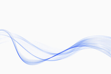 Abstract wave blue color,smoky wave design element.
