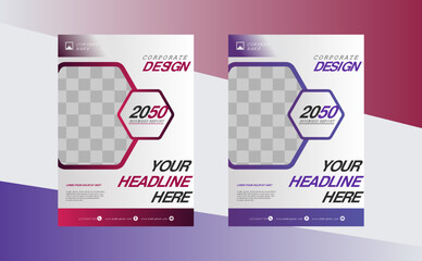 Professional corporate book cover template