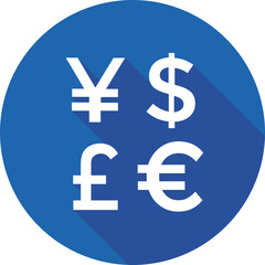 Currency symbols Colored Vector Icon