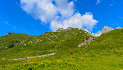 Lechquellengebirge in Vorarlberg, Österreich 