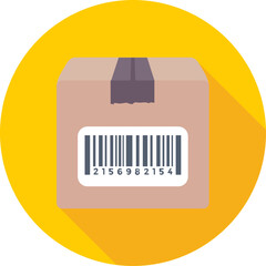  Delivery Box Colored Vector Icon 