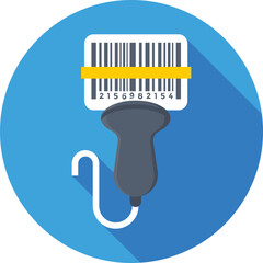Barcode Scanner Colored Vector Icon
