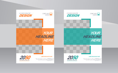 Professional corporate book cover template