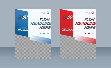 Professional corporate book cover template