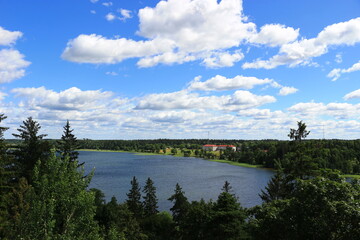 clouds over the river